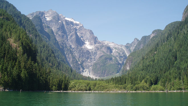 View of the Stave Lake reservoir