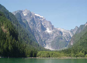 View of the Stave Lake reservoir