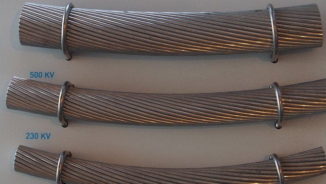 Image of cables on display at the W.A.C. Bennett Dam Visitor Centre Image of cables on display at the W.A.C. Bennett Dam Visitor Centre
