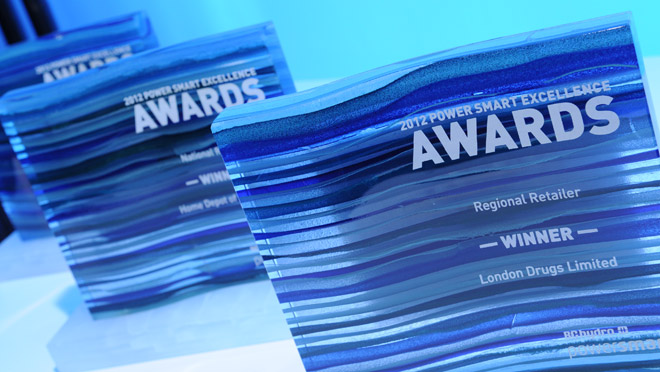 Image of 2012 Power Smart Excellence Awards trophies Image of 2012 Power Smart Excellence Awards trophies