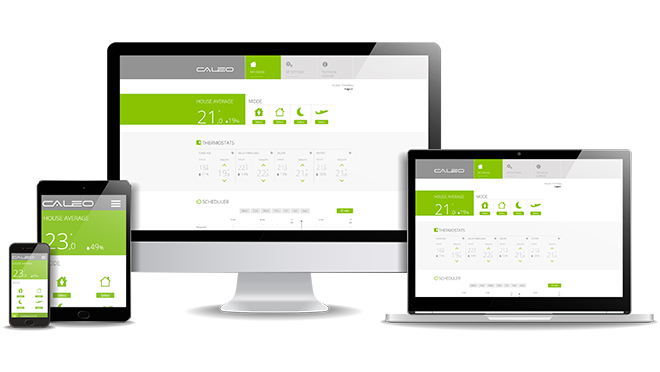 Image of the CASA Caleo smart thermostat ecosystem Image of the CASA Caleo smart thermostat ecosystem