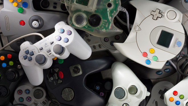 Image of gaming controllers Image of gaming controllers
