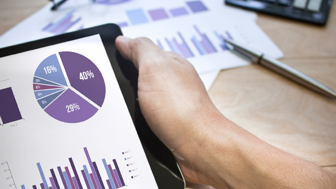 Image of charts and graphs display on a tablet computer Image of charts and graphs display on a tablet computer