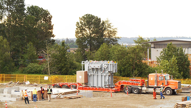Image of a new transformer for the Big Bend Substation Image of a new transformer for the Big Bend Substation