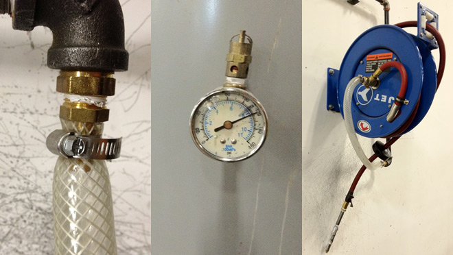 Image showing potential compressed air leaks Image showing potential compressed air leaks