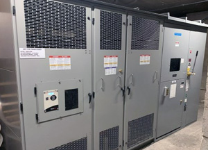 Example of dual-rated primary service in a customer-owned electrical room