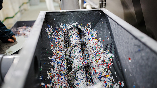 Equipment for the processing of plastic waste in the factory Equipment for the processing of plastic waste in the factory