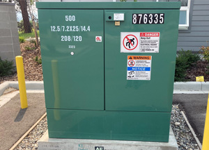 Example of three-phase pad-mounted transformer
