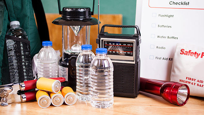 Image of a typical emergency kit