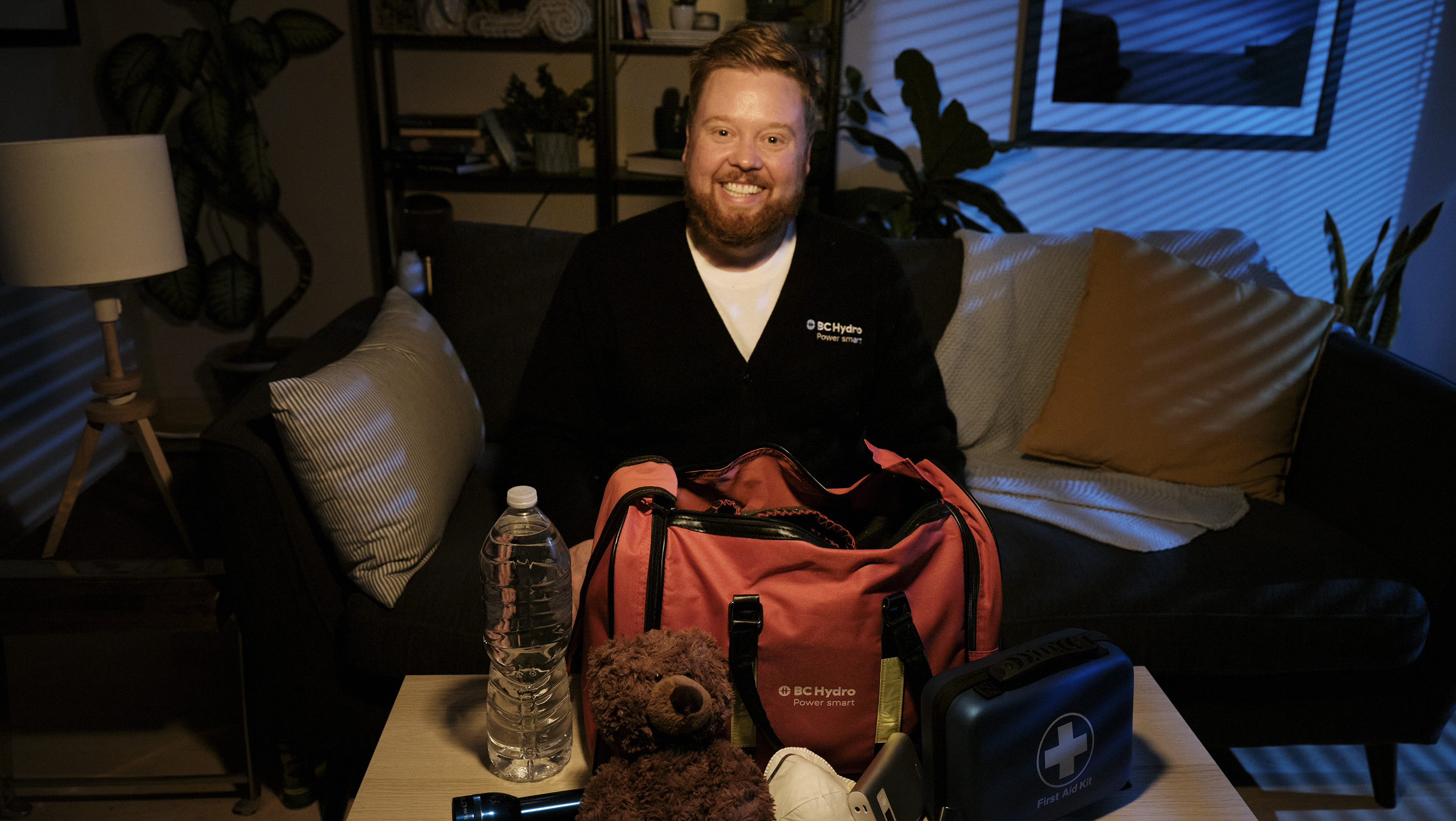Dave at home during a power outage Get prepared for storm season