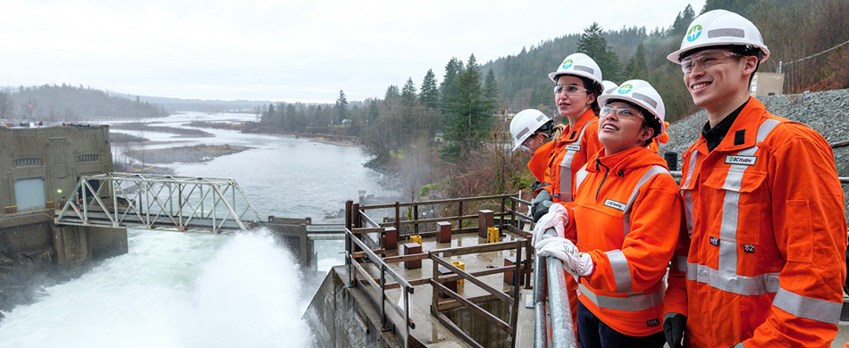 BC Hydro employees at Ruskin Dam