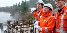 BC Hydro employees at Ruskin Dam