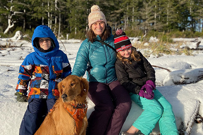 BC Hydro's Heather Middleton and family