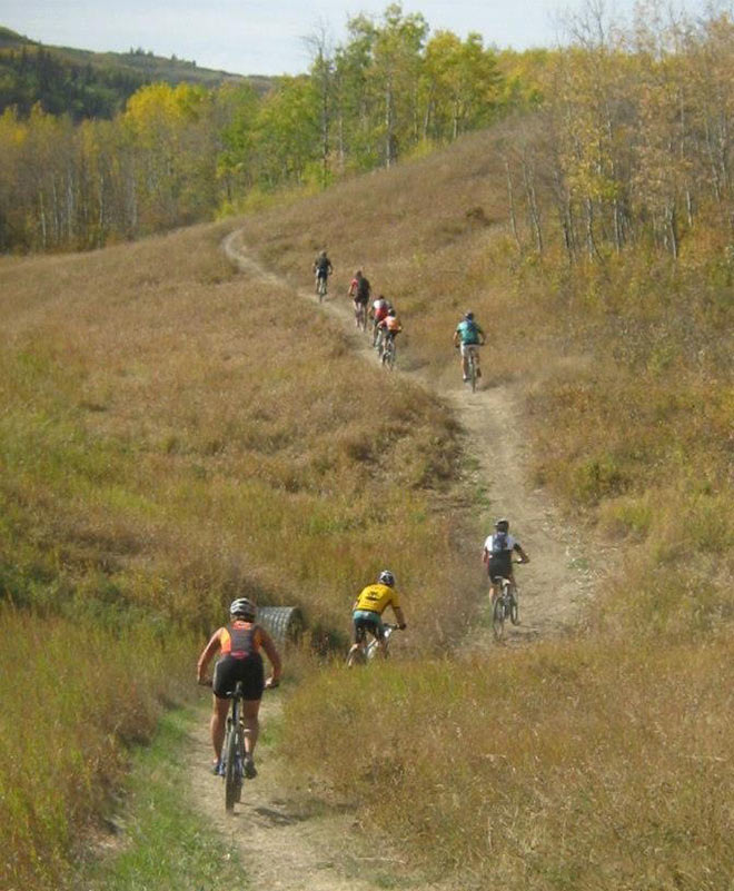 Image of Tyson Kaempffer join local bike club on trails Image of Tyson Kaempffer join local bike club on trails