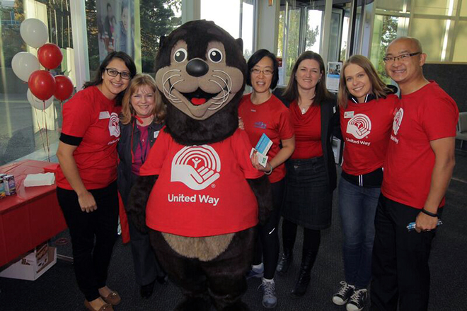The BC Hydro United Way 2016 campaign kick-off Edmonds, Seymour, mascot, United Way, community giving