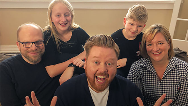 BC Hydro spokesperson Dave with the Lord family BC Hydro spokesperson Dave with the Lord family