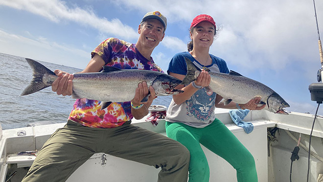 David Lemieux and daughter Kyla on a salmon fishing trip in B.C.