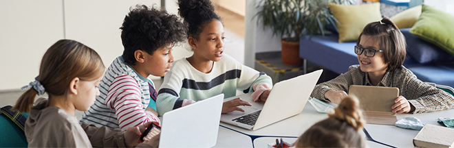 Kids Studying in Group