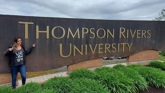 Krystal McKay at Thompson Rivers University in Kamloops, B.C.