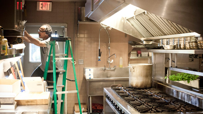 Kitchen at Pear Tree Restaurant Kitchen at Pear Tree Restaurant