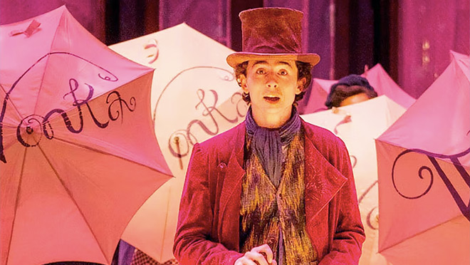 Actor Timothée Chalamet as Wonka