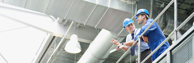 Managers in assembly plant