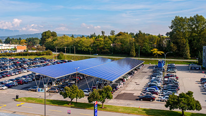 Image of BCIT microgrid oasis from above