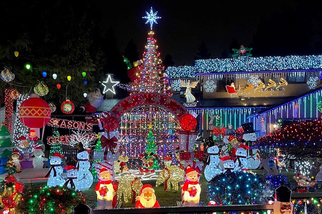 A Burnaby holiday light display created by BC Hydro electrical power equipment technologist Joel DuPlessis