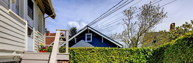 house connected to an overhead line