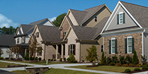 Row of residential homes