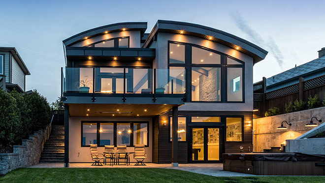 Image of the exterior of the Synergy home in Saanich, B.C.