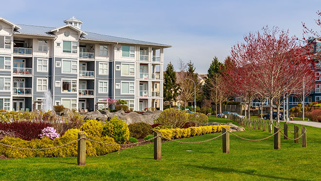 Image of a Vancouver-area condominium complex