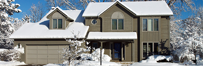 Snow-covered home Snow-covered home