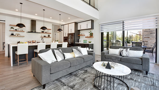 Image of the 2017 PNE prize home's living room Image of the 2017 PNE prize home's living room