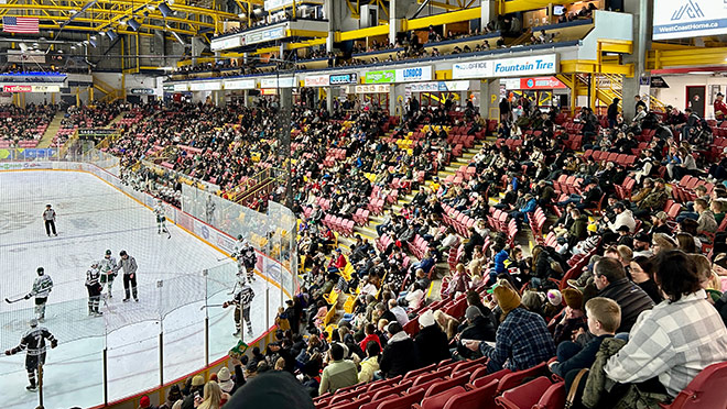 The B.C. Hockey League's Chilliwack Chiefs playing in the Chilliwack Coliseum 