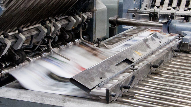 Printer in action, Hemlock Printers Printer in action, Hemlock Printers