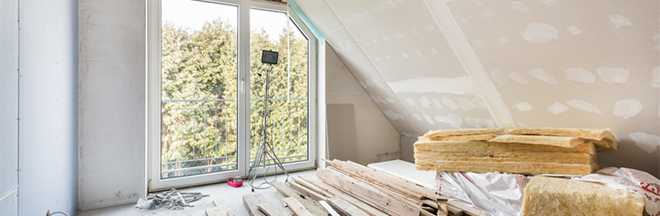 Photo of a room undergoing renovations