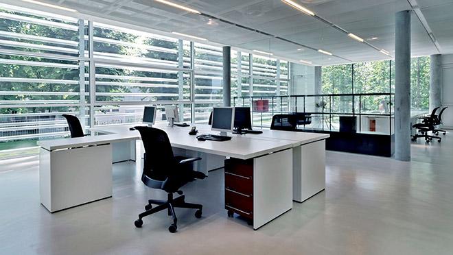Image of brightly-lit modern office