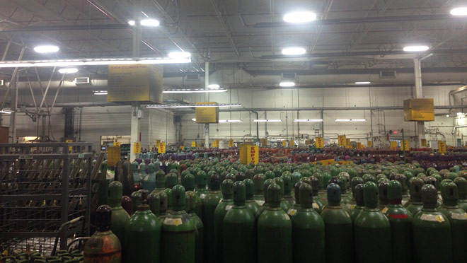 Image of the interior of Praxair's Delta, B.C. facility Image of the interior of Praxair's Delta, B.C. facility