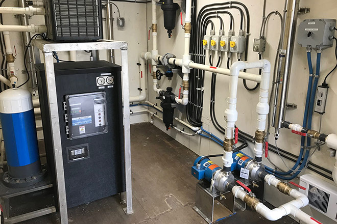 Pump room at the Spruce City Wildlife Association facility Pump room at the Spruce City Wildlife Association facility