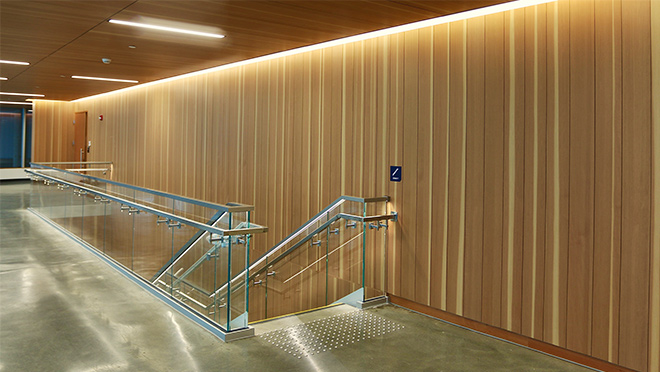 Life sciences building interior stairwell