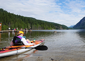 Image of a kayaker at Buntzen Lake