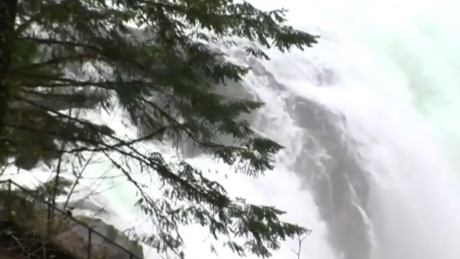Image of water flowing at Elk Falls Image of water flowing at Elk Falls
