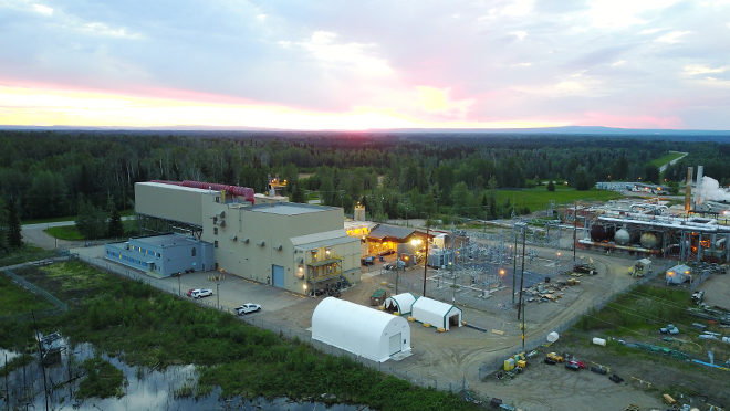 Aerial view of the Fort Nelson Generating Station