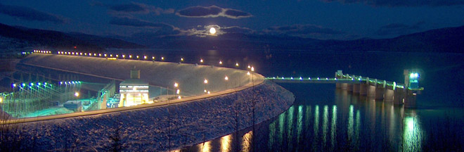 Image of GM Shrum at night Image of GM Shrum at night