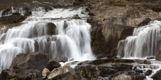 John Hart Dam waterfalls