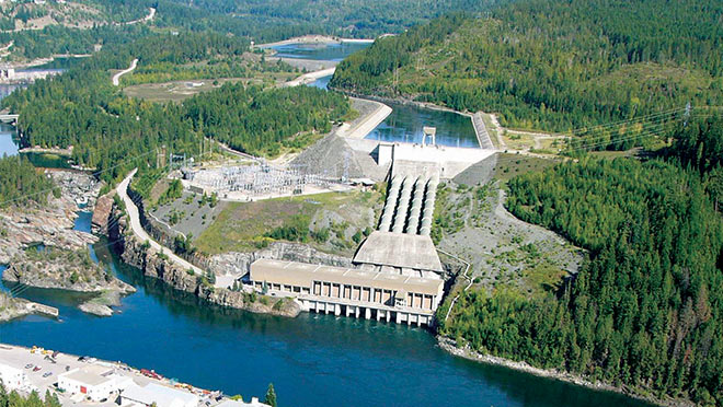 Overhead image of the Kootenay Canal Generating Station Overhead image of the Kootenay Canal Generating Station