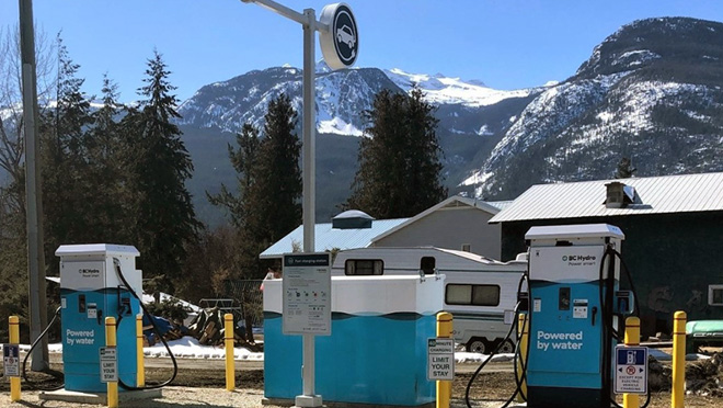 New Denver, B.C. EV fast charging site