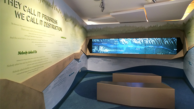 Image of the gallery at visitor centre provides look back at flooding of valley in 1968 Image of the gallery at visitor centre provides look back at flooding of valley in 1968