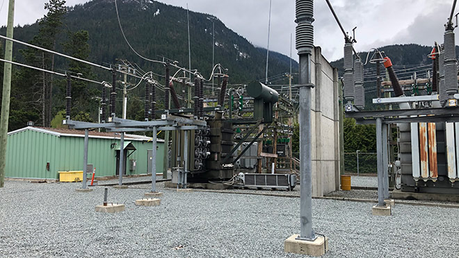 View of the Pemberton substation